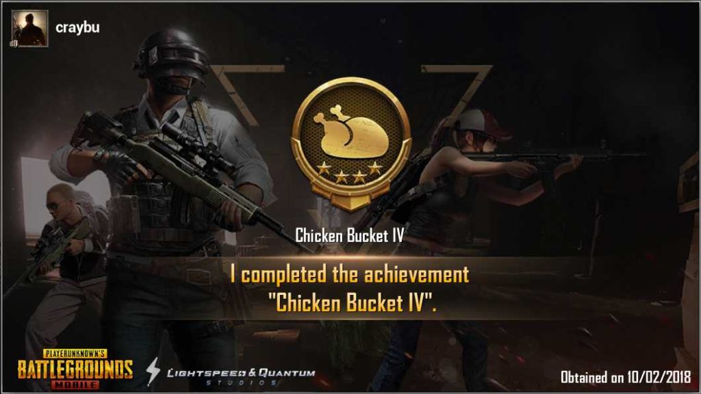 Winner Winner Chicken Dinner+PUBG+Chicken Bucket IV+battlegroundMobile